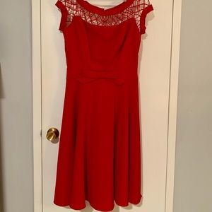 Tatyana Retro Red Circle Dress - Size XL